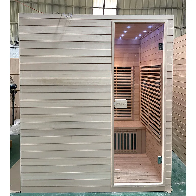 4-6 Orang Tradisional Kayu Outdoor Kubus Deluxe Sehat Sauna Rumah Jauh Inframerah Sauna Kamar