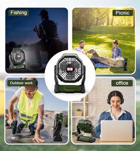 Ventilador de Camping Multiusos 2026, Recargable por USB con Luz LED de 3 Niveles y Gancho, Ventilador Silencioso de 4 Velocidades para Tiendas de Campaña y Exteriores - Product Image 5