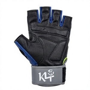 Guantes Deportivos K4 de Medio Dedo, de Cuero, con Correa Ajustable para la Muñeca, para Levantamiento de Pesas, Entrenamiento en Gimnasio, Unisex - Product Image 1