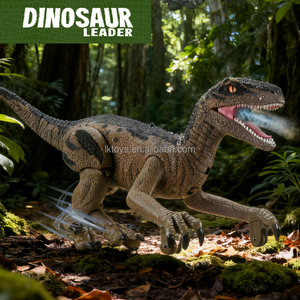 Giocattoli Lucky Toys per Bambini, Vendita Calda, Giocattolo Dinosauro Velociraptor Telecomandato Aggiornato con Luce Indicatrice, Funzioni di Inseguimento, Spruzzo e Ruggito - Product Image 3