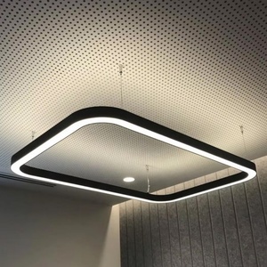 Lámpara LED Colgante de Forma Cuadrada con Esquinas Redondeadas para Oficina - Product Image 1