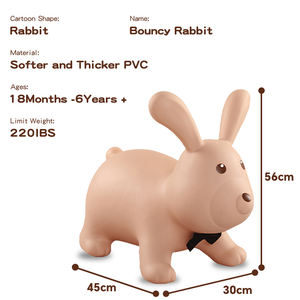 Şişme at atlama Kids 'sürme oyuncak kırmızı kabarık at Hop oyuncak tavşan hazne at hayvan Ride-On oyuncaklar çocuklar için toptan - Product Image 6