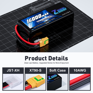 Zeee fpv סוללה <span class=keywords><strong>6s</strong></span> 23.1v 16000mah 100c lihv אורך חיים ארוך lipo סוללה lipo עבור צילום אווירי תעשייתי חקלאי - Product Image 3