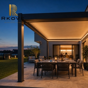 Pérgola Premium para Exteriores con Iluminación LED Integrada para Entretenimiento Nocturno en el Patio - Product Image 5