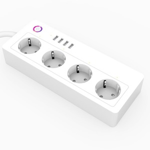 Tuya Thông Minh Điện Dải Ổ cắm thông minh Wifi điện thoại di động hẹn giờ chuyển tường ổ cắm cắm 4AC + 4USB chúng tôi anh EU AU app điều khiển bằng giọng nói - Product Image 4