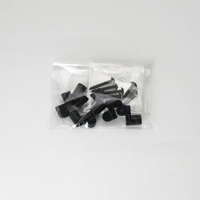 Clips de fixation pour moustiquaire en plastique noir et blanc 20mm*23mm, directement de l'usine, avec vis métallique.