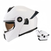 Casque de moto rabattable le moins cher Certification DOT Casques à moteur modulaires à double visière avec logo personnalisé