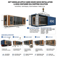 Villa mobile de luxe de 40 pieds en bois grainé, capsule spatiale, hôtel de villégiature, maison préfabriquée, mini-maison