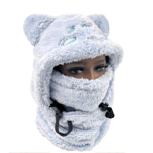 Mùa đông ấm hơn lông cừu Balaclava Windproof trượt tuyết mặt nạ mui xe ấm hơn trượt tuyết mũ bảo hiểm Bìa - Product Image 5