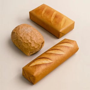 Papel de Regalo con Forma de Pan Marca LM, Papel Kraft con Diseño Exquisito para Envolver Regalos, Formas de Baguette Francesa y Tostadas, Envoltorios para Fiestas DIY - Product Image 1