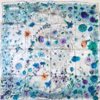 Écharpe en soie pure 100% de luxe sur mesure 14 momme |   Foulard carré en soie imprimé OEM 90x90cm, vente en gros, foulard en soie personnalisé avec logo