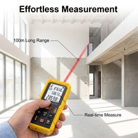 Alat Pengukur Jarak Laser Industri Presisi dengan Layar LCD Jernih, Lampu Latar, Tahan Air, Jangkauan 50m, Genggam, Digital