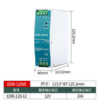 Alimentation industrielle personnalisable gratuite sur rail DIN 10A 5A 3.3A 2.5A 12V 24V 36V 48V Sortie 220V 60Hz Entrée NDR-120 Série