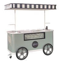 Chariot mobile pour boissons, desserts et glaces congelées à usage commercial