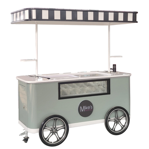 Mobile Drink Dessert Frozen Ice Cream <b>Trolley</b> Cart for Commercial Use - Product Image 3