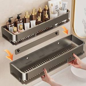 Heightened Wall-mounted Storage Rack for the <b>Bathroom</b> Toilet Area - Product Image 3