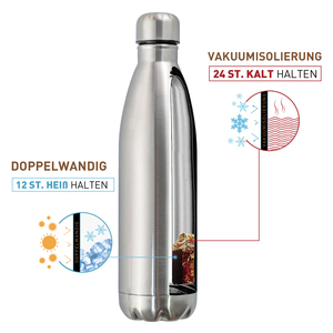 Set of 6 Stainless Steel <b>Vacuum</b> Insulated Water Bottle 500ml Double Wall Leak Proof Travel Thermos Flask Minimalist Design - Product Image 3