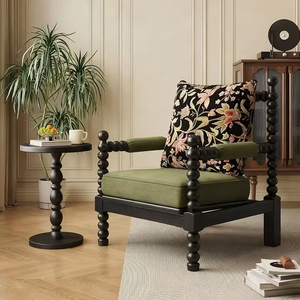 Table basse vintage <span class=keywords><strong>française</strong></span> en bois massif, table d'appoint pour salon, table ronde, table de chevet avec rangement - Product Image 6