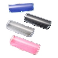 Étui à lunettes de myopie rectangulaire transparent, portable, haut de gamme, résistant à la pression, en plastique ABS rigide, boîte de rangement couleur bonbon