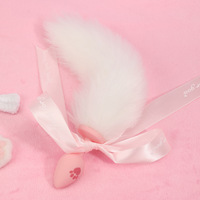 2 couleurs, jouet anal en silicone sexy et érotique pour jeux de cosplay, queue de renard blanche et rose, cadeau érotique pour femmes, jouets sexuels pour adultes
