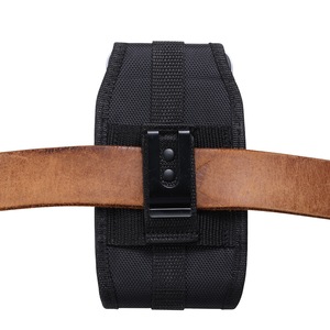Porte-cartes à clip <span class=keywords><strong>ceinture</strong></span> en nylon noir, sac de rangement à la taille, étui pour téléphone portable pour Samsung pour <span class=keywords><strong>iPhone</strong></span> 12 13 14 15 <span class=keywords><strong>Pro</strong></span> <span class=keywords><strong>Max</strong></span> - Product Image 5