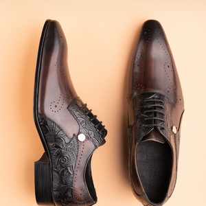 Zapatos de Vestir Formales para Hombre, de Cuero, con Cordones, Punta en Pico, Antideslizantes, para Bodas, Color Marrón - Product Image 6