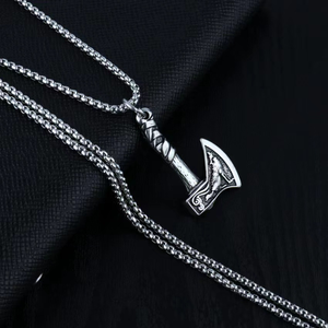 Amuleto de Hacha de Batalla Vikinga de Acero Inoxidable, Colgante de Mitología Nórdica, Joyería de Guerrero, Collar para Hombre, Regalo para Hombre - Product Image 5