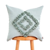 Housse de coussin carrée en coton tissé, style bohème floral et géométrique, amovible, lavable, avec fermeture éclair, personnalisable