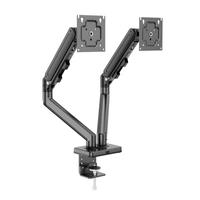 Support double écran à livraison rapide pour moniteurs de 17 à 37 pouces, VESA 100x100mm, en acier laminé à froid, inclinaison et rotation à 70 degrés, charge 2-9kg