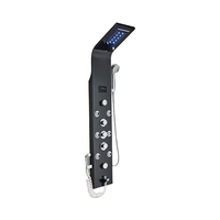 Ensemble de panneaux thermostatiques muraux à DEL pour système de douche à affichage numérique en acier inoxydable multifonctionnels
