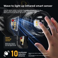 Lampes frontales LED laser haute puissance 15W, direct usine, avec 3 batteries, pour patrouille de sécurité, OEM