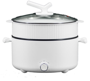 Appareils électroménagers, revêtement antiadhésif 2L, 2 en 1, multifonctionnel, protection contre la surchauffe, couvercle en verre, cuisinière, marmite avec cuiseur vapeur - Product Image 1