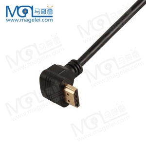 ที่กำหนดเองมาตรฐานใหม่ HDMI เป็น HDMI ชายกับหญิงสายต่อขึ้นโค้ง90องศา50เซนติเมตรสาย HDMI - Product Image 3