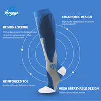 Chaussettes de compression pour enfants et jeunes, cyclisme en plein air, football, respirantes, écologiques, technologie Jacquard, 100% polyester, antidérapantes