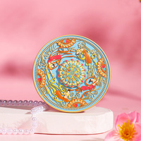 Miroir compact en métal personnalisé au design moderne Miroir cosmétique de poche encadré par sublimation personnalisé pour salle de bain Outil de maquillage de voyage