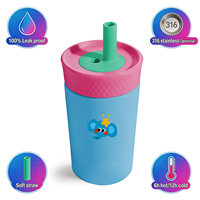 Bouteille personnalisée pour enfants avec logo personnalisé, 350 ml, en acier inoxydable 316, isolée sous vide, bouteille d'eau scolaire, fabricant en gros