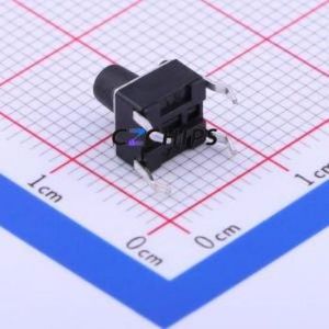TC-1102-C-H-B Tactile Switch Through hole Component THT-4P,6x6mm Switch Single Pole Single Throw Round Button 2.6N Through Hole - Product Image 2