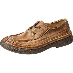 รองเท้าหนังผู้ชายสไตล์อังกฤษแบบเรโทร งานแฮนด์เมด คุณภาพสูง ระบายอากาศได้ดี พื้นนุ่ม สวมใส่สบาย เหมาะสำหรับธุรกิจและลำลอง - Product Image 3