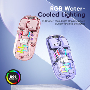 <span class=keywords><strong>Souris</strong></span> de jeu <span class=keywords><strong>sans</strong></span> <span class=keywords><strong>fil</strong></span> mini transparente double mode 2.4G/5.0 avec éclairage RGB, coque magnétique et en stock - Product Image 5