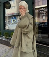 Vêtements modestes en lin de qualité supérieure pour femmes, ensemble 2 pièces, chemisier ample élégant et jupe longue, tenues coordonnées musulmanes, robe Abaya