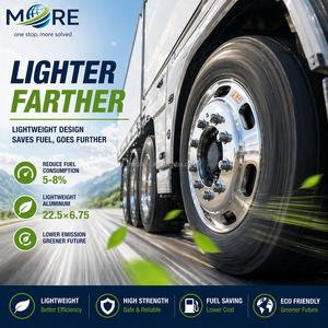 Nouvelle jante de camion en aluminium MEIKA 22,5 6,75 - Polissage brillant double face - Remplacement PCD 275 - 8 trous de boulons - Déport 151 - ISO/DOT - Product Image 3