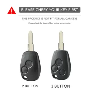 Porte-clés pour Renault, étui pour clés de voiture, pour Trafic, <span class=keywords><strong>Sandero</strong></span>, Clio 3, Logan, Duster, Lada Largus, Nissan Almera, Terrano - Product Image 2