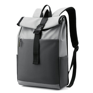 Custom Casual Sport <b>Backpack</b> Waterproof <b>Man</b> Roll Top <b>Backpack</b> Large Capacity School <b>Backpack</b> Travel Hiking - Product Image 3