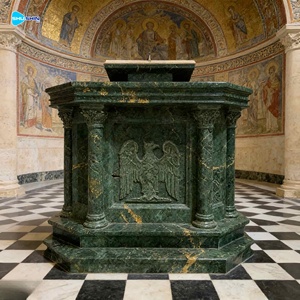 Pupitre d'autel religieux <span class=keywords><strong>en</strong></span> marbre noir <span class=keywords><strong>naturel</strong></span> <span class=keywords><strong>de</strong></span> style occidental, <span class=keywords><strong>table</strong></span> <span class=keywords><strong>de</strong></span> pupitre du Pape - Product Image 5