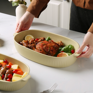 Vassoi da Forno in Ceramica Rettangolari Ecologici Personalizzati e Piatti Adatti al Forno per Uso Domestico e Regali Decorativi - Product Image 4