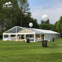 Tenda Pesta Pernikahan Mewah Luar Ruangan Besar 20 X 40 50x30 Putih Aluminium Desain Parti Wed untuk Acara Besar, Kapasitas 500 1000 2000 Orang