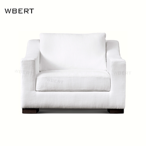 Wbert RH đồ nội thất dốc cánh tay sofa-Bông lanh mềm đệm & Rắn cơ sở gỗ | phòng khách sofa parisian cổ điển đồ nội thất nhà - Product Image 2