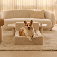 Canapé-lit en peluche pour chiens et chats, lit pour chien en bouclette avec coussin assorti, canapé confortable pour animaux de compagnie S-M-L lavable
