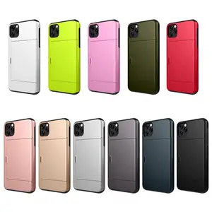 2024 Hot Selling Creatieve Applicatie Glijdende Kaart Protecction Telefoon Shell Plastic Tpu 3 Telefoon Case Voor Iphone15 14 Voor Samsung
