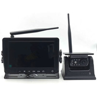 Système de conduite pour camion avec caméra de recul sans fil à chargement solaire, base magnétique, moniteur LCD DVR 7 pouces, étanche